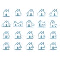 set of house icons. Vector illustration decorative background design Royalty Free Stock Photo