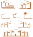 Set of house Logos isolated