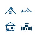 Set of House Plumbing logo design vector illustration, Creative Plumbing logo design concept template, symbols icons Royalty Free Stock Photo