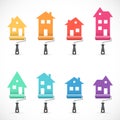 Set of house renovation icons. Painting services icons Royalty Free Stock Photo