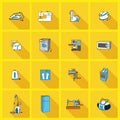 Set with household appliances icons. Royalty Free Stock Photo