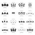 Set of household appliances icons. home appliances icon set with TV, fridge, kitchen appliances Royalty Free Stock Photo