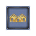 set of houses button design.. Vector illustration decorative design Royalty Free Stock Photo