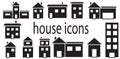 Set of houses icons vector isolated