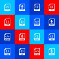 Set HTML file document, OGG, CSS and JS icon. Vector Royalty Free Stock Photo