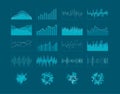 Set of HUD elements. Futuristic user interface. Infographic diagram statistic elements. Vector illustration Royalty Free Stock Photo