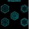 Set of hud hexagon elements,Futuristic Sci Fi Modern User Interface Set.hud hexagon elements,head up display,hud elements