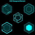 Set of hud hexagon elements,Futuristic Sci Fi Modern User Interface Set.hud hexagon elements,head up display,hud elements