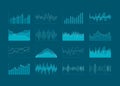 Set of HUD and infographic elements. Data analysis and analytics visualization. Futuristic user interface. Vector illustration iso Royalty Free Stock Photo