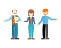 Set of Human Characters Vector in Flat Design Royalty Free Stock Photo