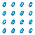 Set Human head with question mark, Piece of puzzle, Users group, Project team base, Target and check, Time Management