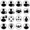 Set of human icons Royalty Free Stock Photo