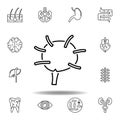 set of human organs lymphonodus outline icon. Signs and symbols can be used for web, logo, mobile app, UI, UX