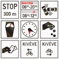 Set of Hungarian supplementary road signs Royalty Free Stock Photo