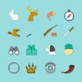 Set of hunting icons Royalty Free Stock Photo