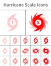 Hurricane scale icons