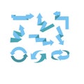 Set of ice blue arrow vector Royalty Free Stock Photo