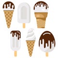 Set of ice cream Royalty Free Stock Photo