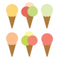 Set of ice cream. vector illustration