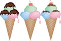 Set ice creams. Royalty Free Stock Photo