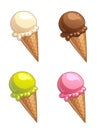 Set of ice-creams