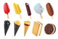 Set of ice creams Royalty Free Stock Photo