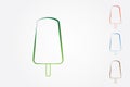 A set of ice creams with thick lines on white background vector illustration for icons and logos for business Royalty Free Stock Photo