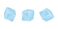 Set of ice cubes Flat vector illustration for cold drink, summer drink and refreshing design elements Royalty Free Stock Photo