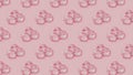 Set of ice cubes on pastel pink solid background. Modern pattern. Minimal pop art. Summer mood.