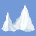 Set of Iceberg, ice mountain, crystals ice water.