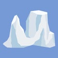 Set of Iceberg, ice mountain, crystals ice water.