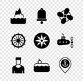 Set Iceberg, Ship bell, Boat propeller, Sailor captain, Submarine, Location with anchor, steering wheel and Wind rose