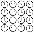 Set icon black clock face