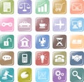 Set icon business colorfull vector