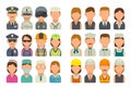 Set icon character cook, builder, business and medical people.