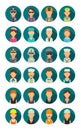 Set icon character cook, builder, business and medical people.
