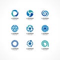 Set of icon design elements. Abstract logo ideas for business company concepts.