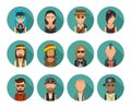 Set icon different subcultures people. Hipster, raper, emo, rastafarian, punk, biker, goth, hippy, metalhead, steampunk, skinhead, Royalty Free Stock Photo