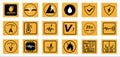 conductivity, overvoltage, protection, electric vector icons set