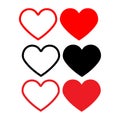 Set icon heart.Design elements for Valentine`s day.
