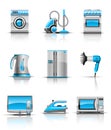Set icon of household appliances Royalty Free Stock Photo