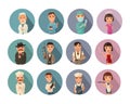 Set icon people different professions. Vector flat icon