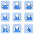 Set icon of people for social network Royalty Free Stock Photo