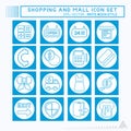 Set Icon Shopping and Mall - White Moon Style