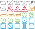 Set icon of washing signs Royalty Free Stock Photo
