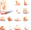 Set icons - 117A. Egypt Royalty Free Stock Photo