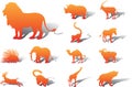 Set icons - 25A. Animals Royalty Free Stock Photo