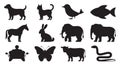 Set of icons with animals Royalty Free Stock Photo