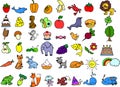 set of icons animals,vector Royalty Free Stock Photo