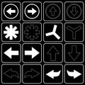 Set of icons (arrow) Royalty Free Stock Photo